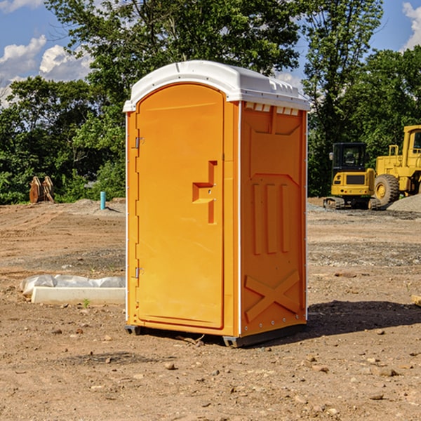 how often are the porta potties cleaned and serviced during a rental period in Wayland